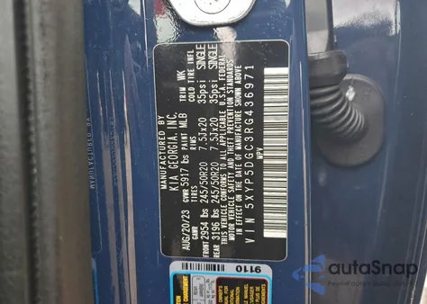 2024 Kia Telluride Sx из США, поврежденный, VIN 5XYP5DGC3RG436971